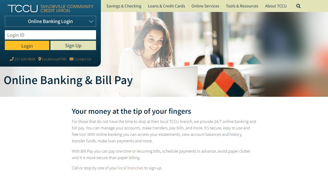 Online Banking & Bill Pay - Taylorville Community Credit Union - TCCU